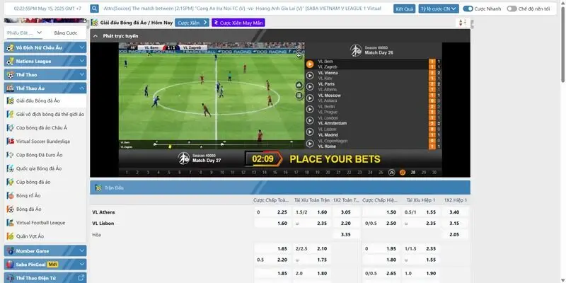 Nhà phát hành cung cấp nhiều sản phẩm thể thao với bảng kèo phong phú