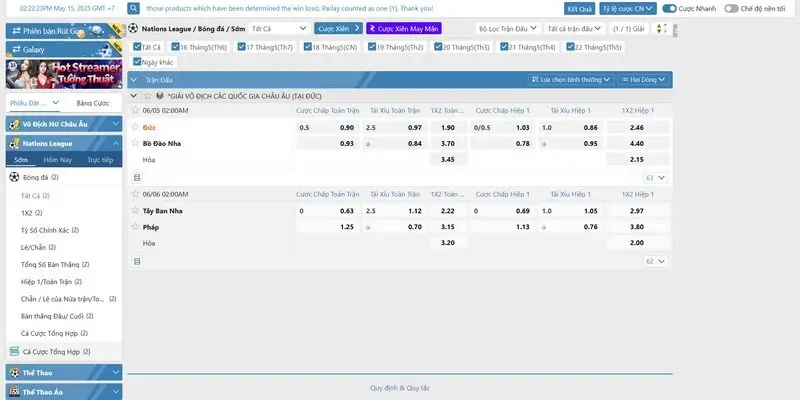 Tỷ lệ ODDS cao vượt trội so với các trang cá cược trên thị trường